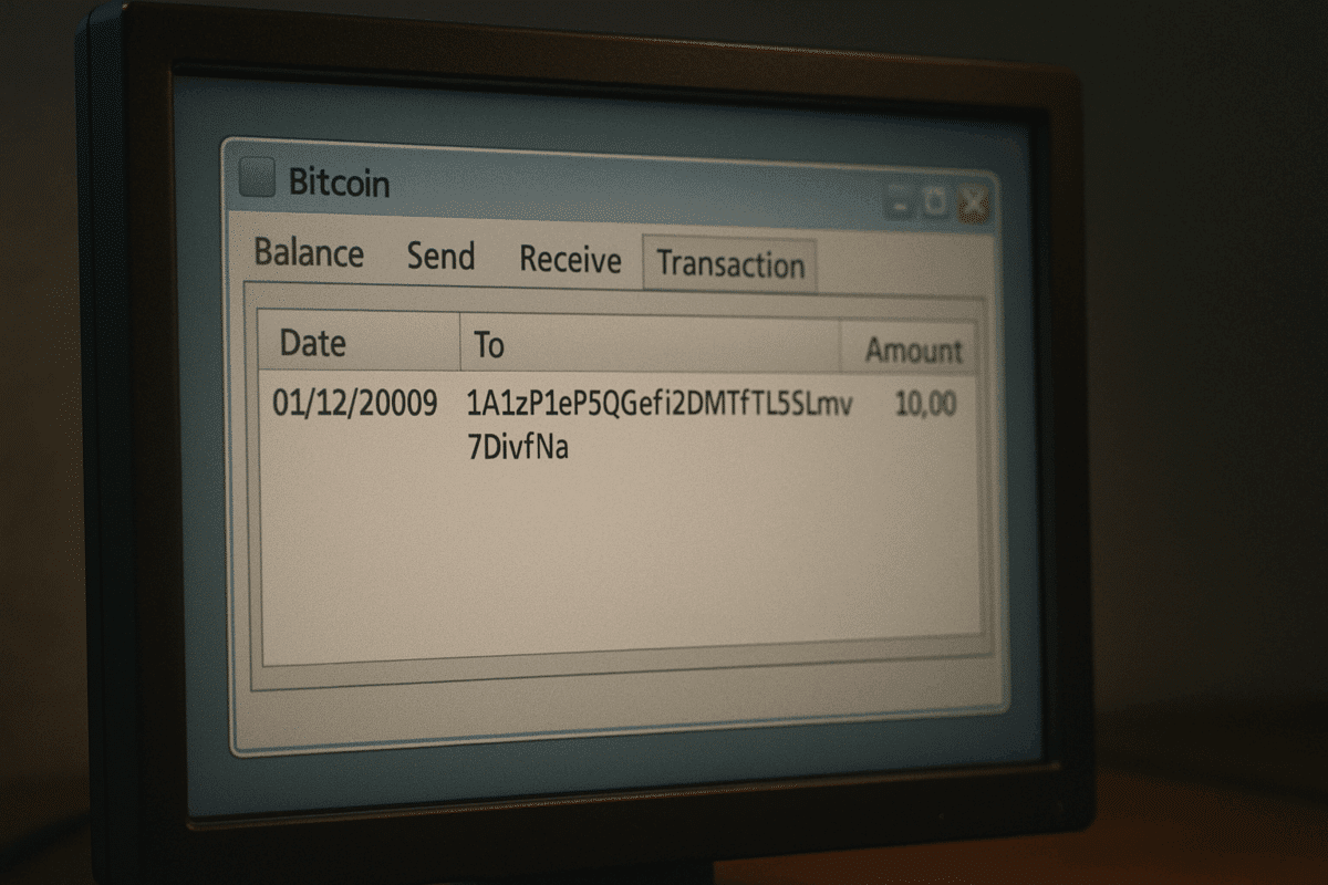 First Bitcoin Transaction
